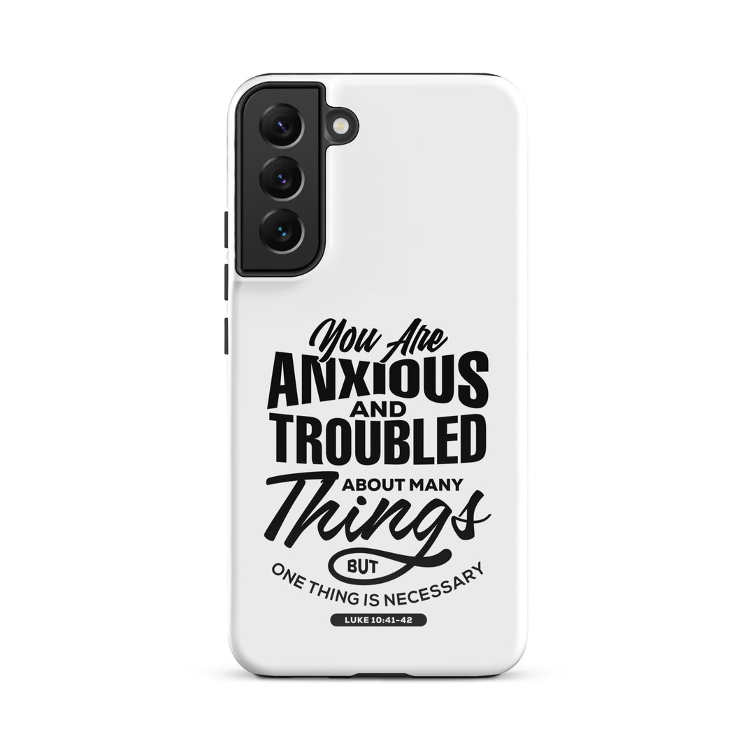 Christian Phone Case Anxious And Troubled White for Samsung® Samsung® Phone Cases Glossy Samsung Galaxy S22 Plus 