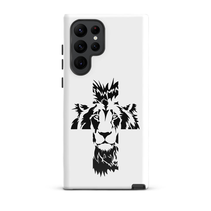 Christian Phone Case Aslan Cross White for Samsung® Samsung® Phone Cases Glossy Samsung Galaxy S22 Ultra 