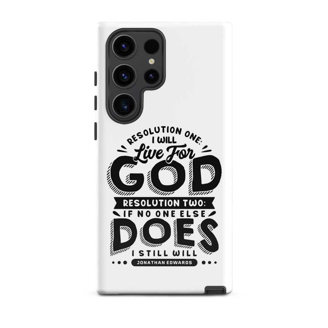 Christian Phone Case Jonathan Edwards Live For God White for Samsung® Samsung® Phone Cases Glossy Samsung Galaxy S23 Ultra