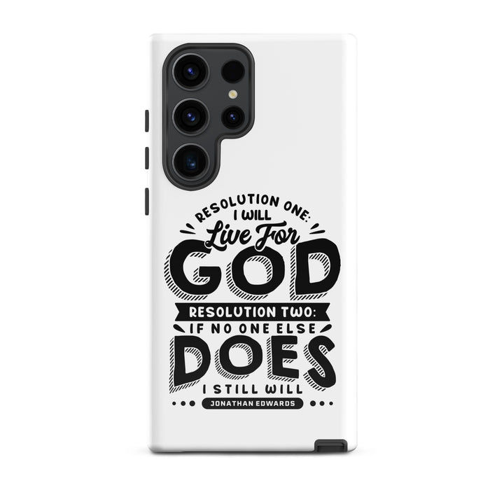 Christian Phone Case Jonathan Edwards Live For God White for Samsung® Samsung® Phone Cases Glossy Samsung Galaxy S23 Ultra