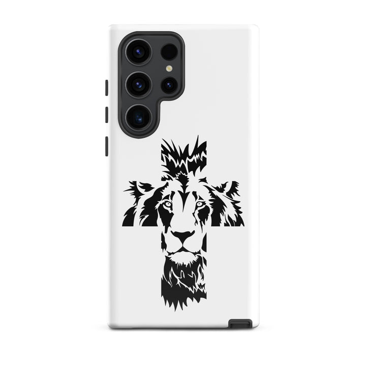 Christian Phone Case Aslan Cross White for Samsung® Samsung® Phone Cases Glossy Samsung Galaxy S23 Ultra 