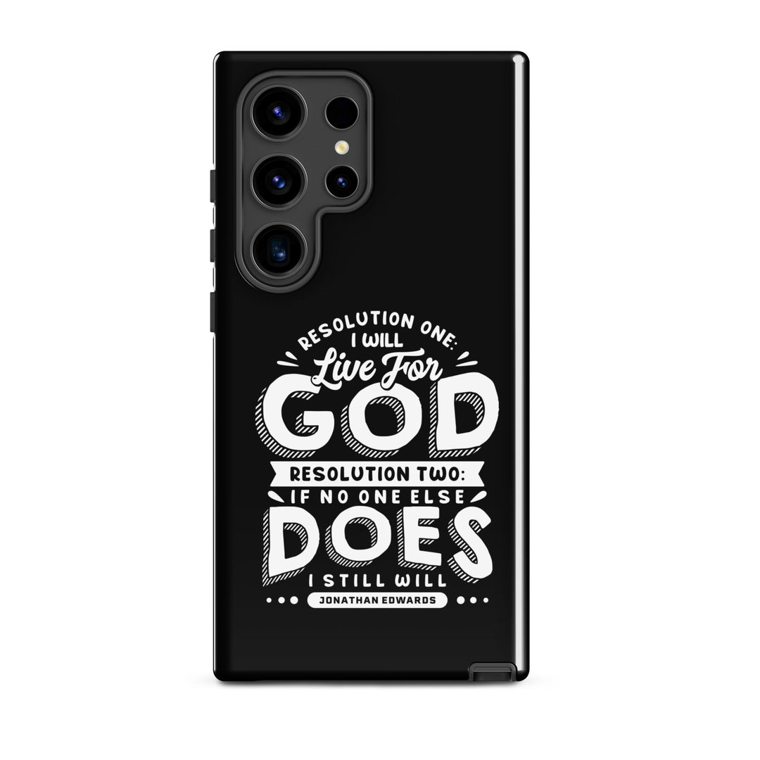 Christian Phone Case Jonathan Edwards Live For God Black for Samsung® Samsung® Phone Cases Glossy Samsung Galaxy S24 Ultra