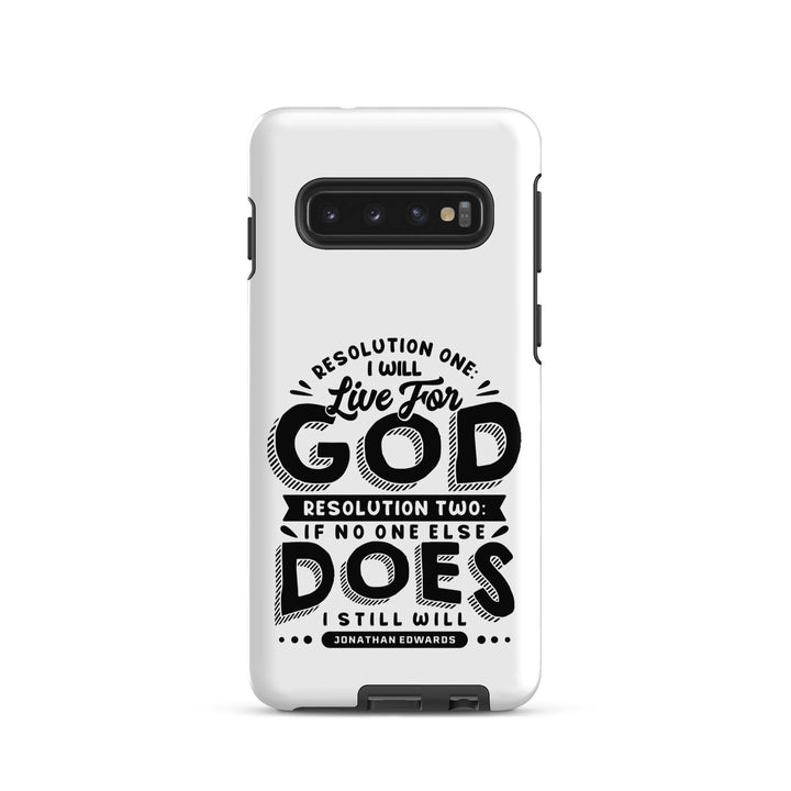 Christian Phone Case Jonathan Edwards Live For God White for Samsung® Samsung® Phone Cases Matte Samsung Galaxy S10
