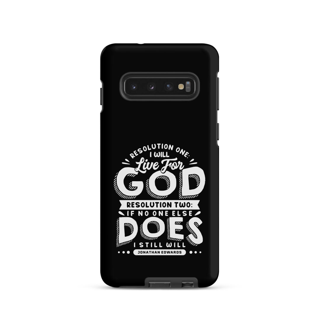 Christian Phone Case Jonathan Edwards Live For God Black for Samsung® Samsung® Phone Cases Matte Samsung Galaxy S10
