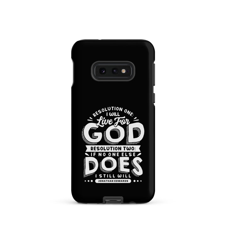 Christian Phone Case Jonathan Edwards Live For God Black for Samsung® Samsung® Phone Cases Matte Samsung Galaxy S10e