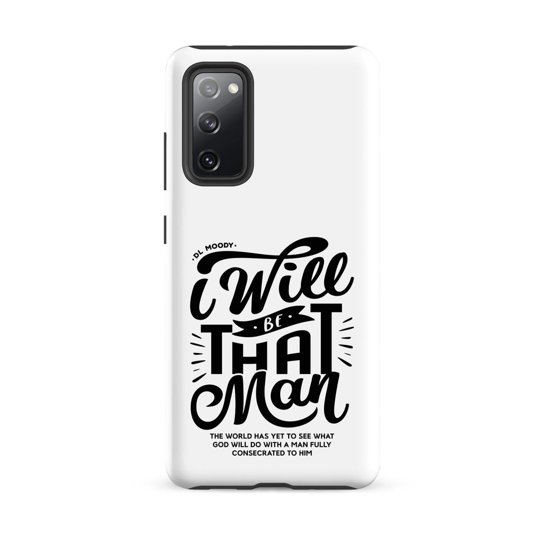 Christian Phone Case D.L. Moody's I Will Be That Man White for Samsung® Samsung® Phone Cases Matte Samsung Galaxy S20 FE