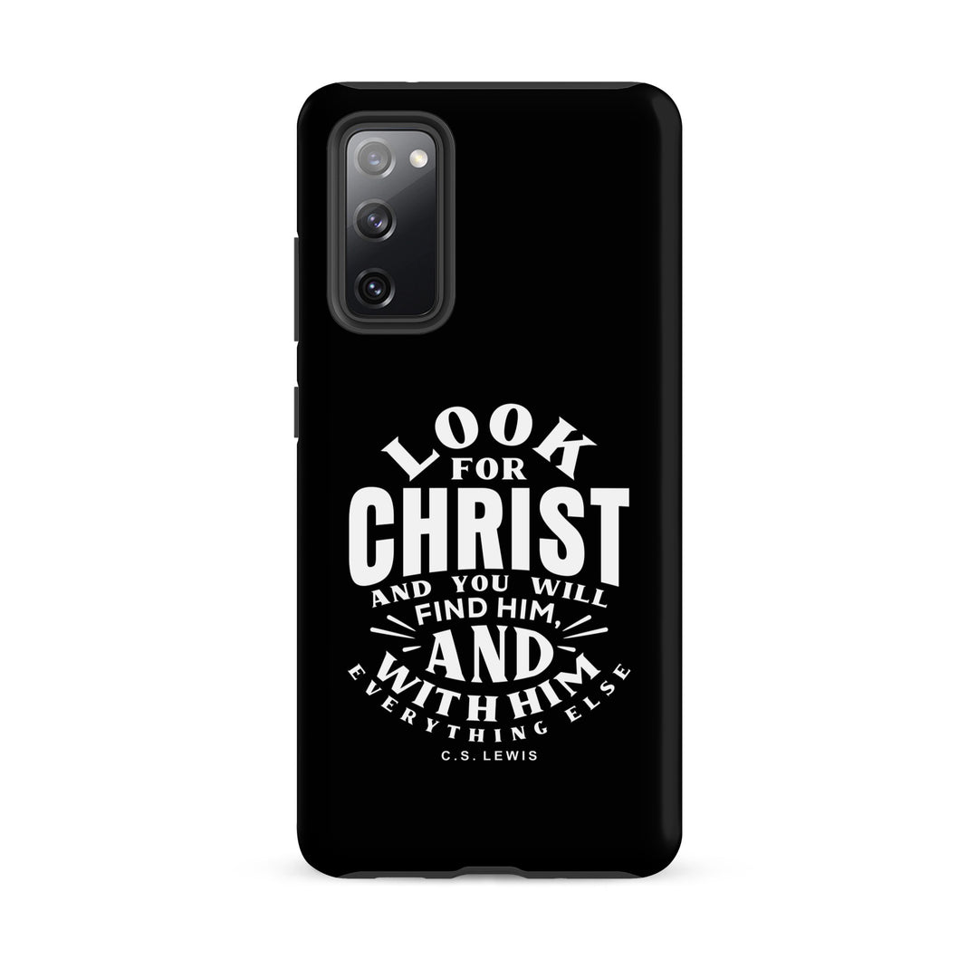 Christian Phone C.S. Lewis Case Look For Christ Black for Samsung® Samsung® Phone Cases Matte Samsung Galaxy S20 FE
