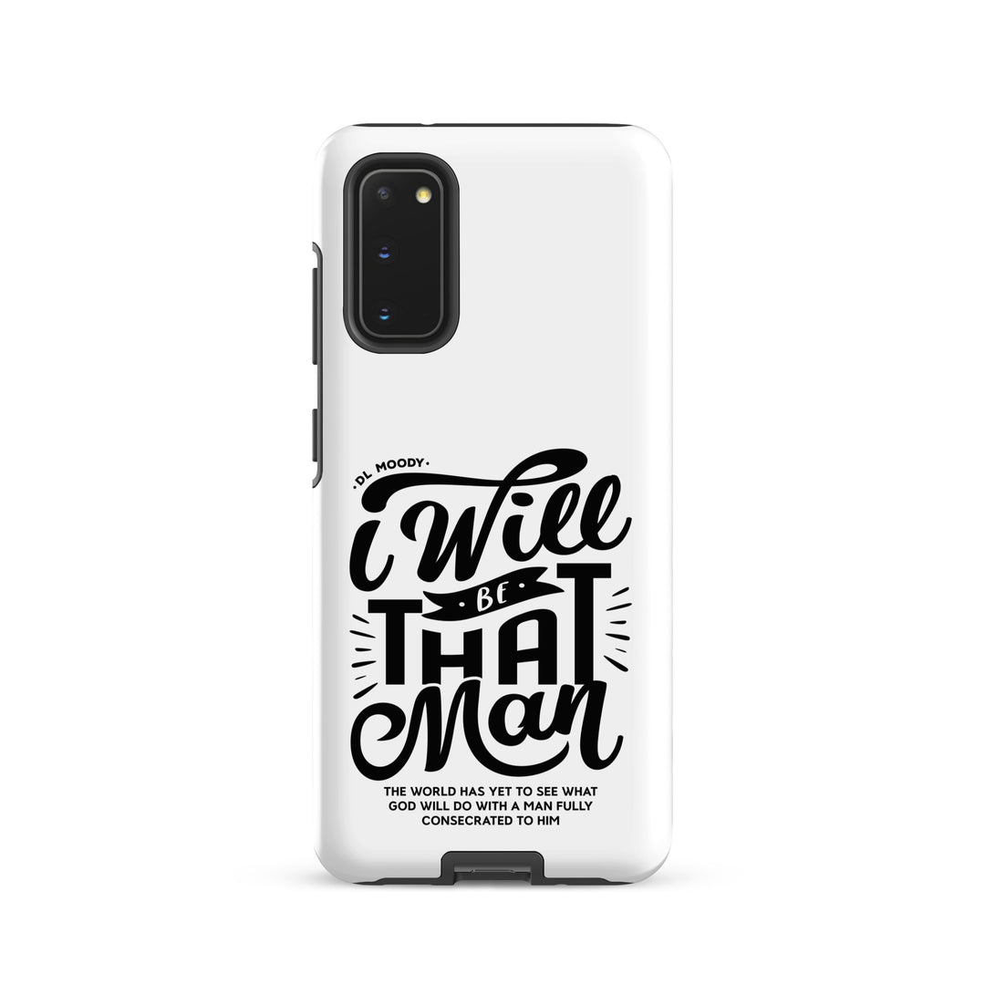 Christian Phone Case D.L. Moody's I Will Be That Man White for Samsung® Samsung® Phone Cases Matte Samsung Galaxy S20