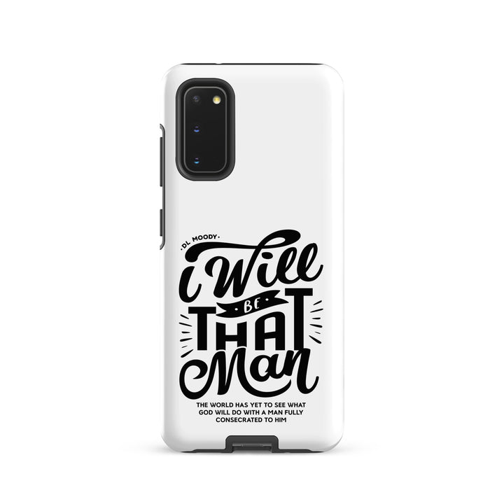 Christian Phone Case D.L. Moody's I Will Be That Man White for Samsung® Samsung® Phone Cases Matte Samsung Galaxy S20