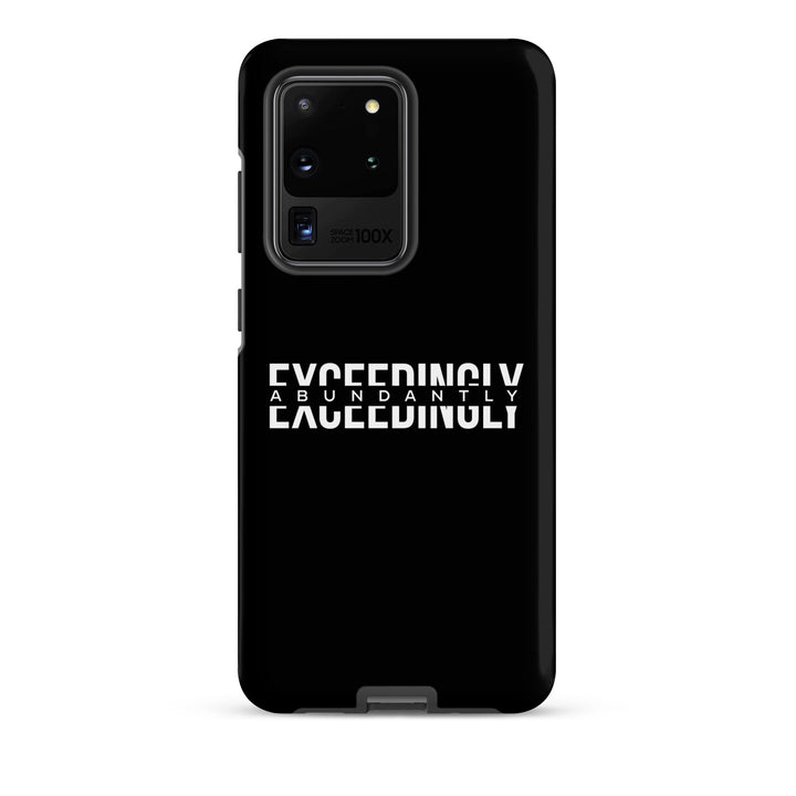 Christian Phone Case Exceedingly Abundantly Black for Samsung® Samsung® Phone Cases Matte Samsung Galaxy S20 Ultra 