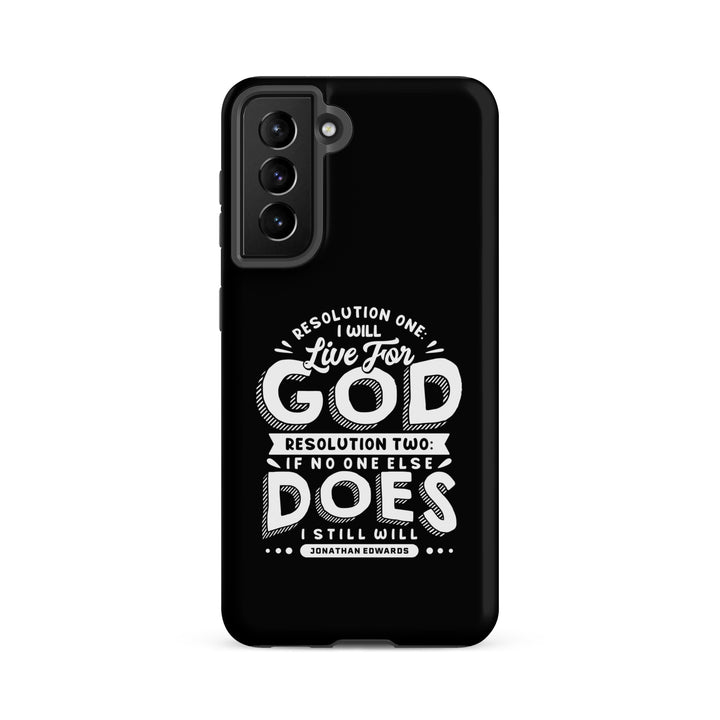 Christian Phone Case Jonathan Edwards Live For God Black for Samsung® Samsung® Phone Cases Matte Samsung Galaxy S21 FE
