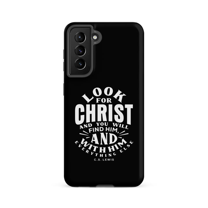 Christian Phone C.S. Lewis Case Look For Christ Black for Samsung® Samsung® Phone Cases Matte Samsung Galaxy S21 FE