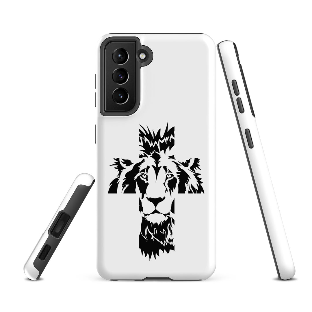 Christian Phone Case Aslan Cross White for Samsung® Samsung® Phone Cases   