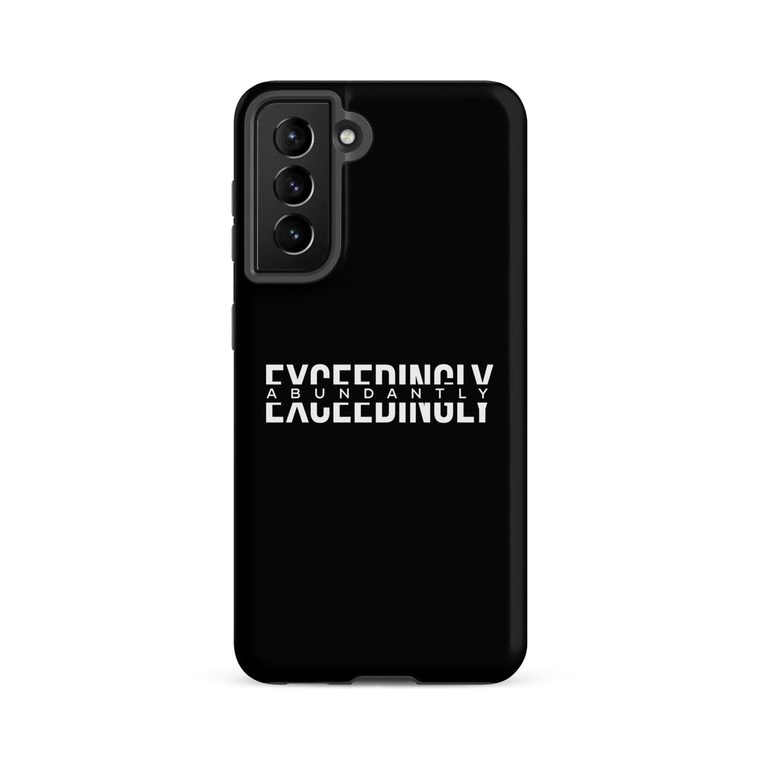 Christian Phone Case Exceedingly Abundantly Black for Samsung® Samsung® Phone Cases Matte Samsung Galaxy S21 FE 