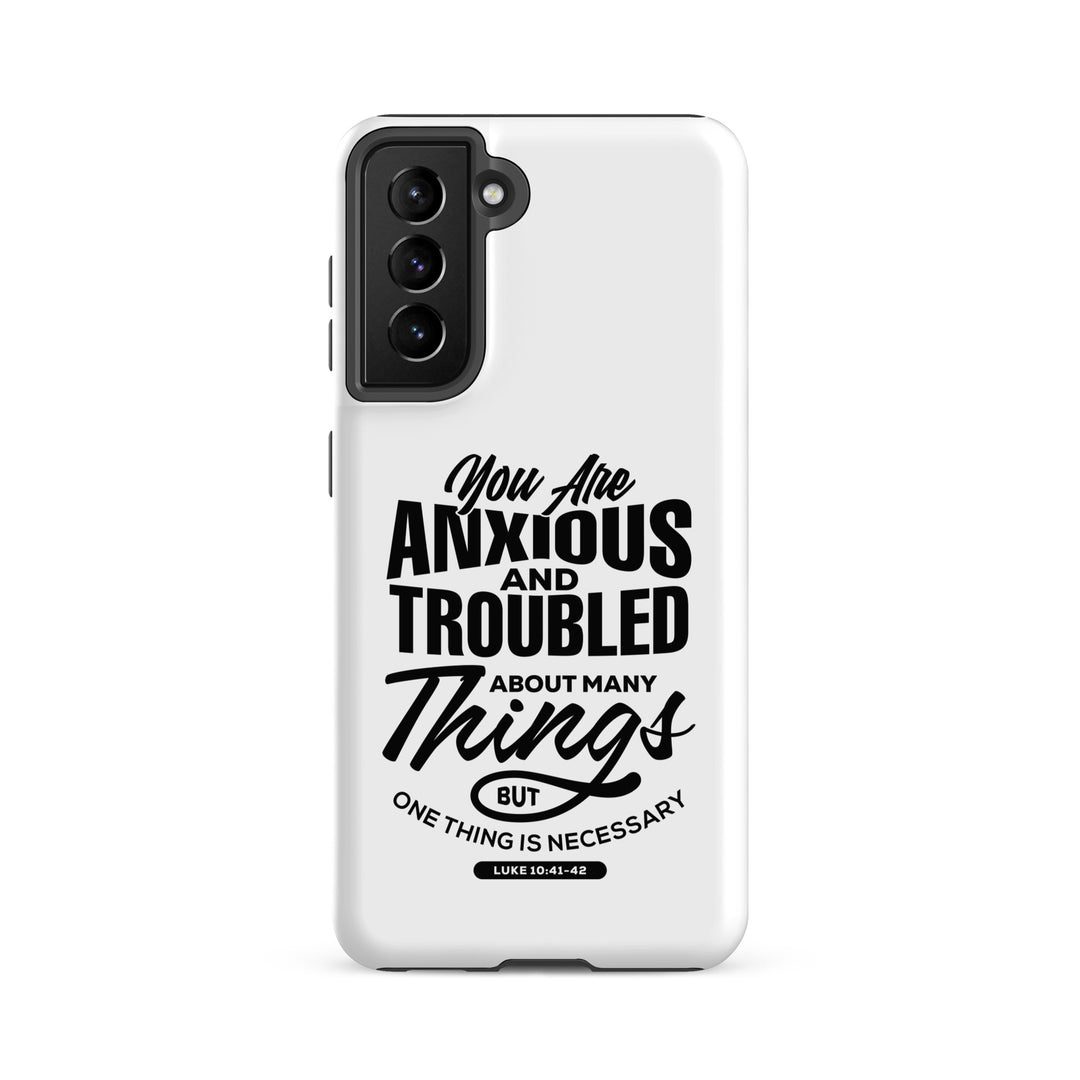 Christian Phone Case Anxious And Troubled White for Samsung® Samsung® Phone Cases Matte Samsung Galaxy S21 FE 