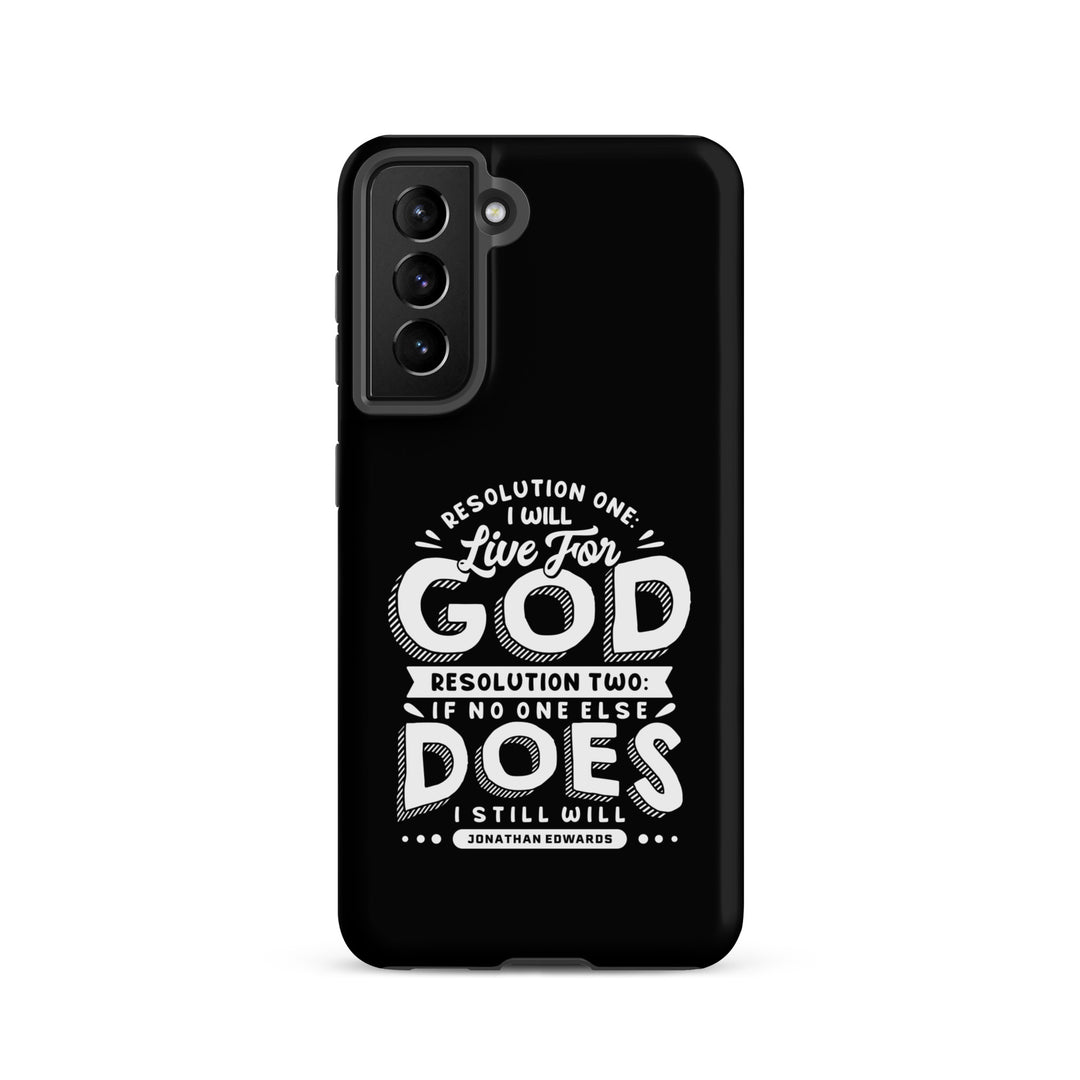 Christian Phone Case Jonathan Edwards Live For God Black for Samsung® Samsung® Phone Cases Matte Samsung Galaxy S21