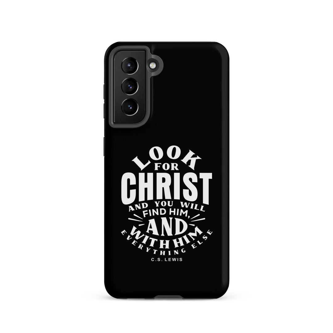 Christian Phone C.S. Lewis Case Look For Christ Black for Samsung® Samsung® Phone Cases Matte Samsung Galaxy S21