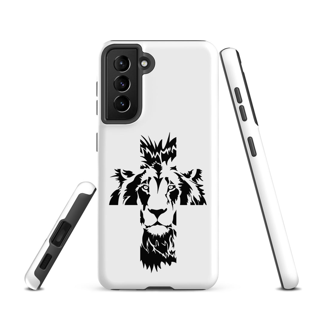Christian Phone Case Aslan Cross White for Samsung® Samsung® Phone Cases   