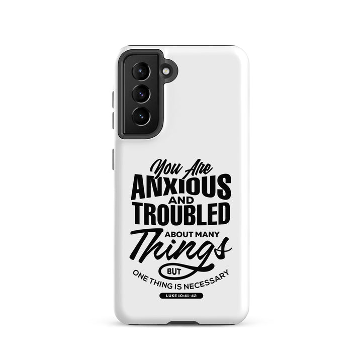 Christian Phone Case Anxious And Troubled White for Samsung® Samsung® Phone Cases Matte Samsung Galaxy S21 