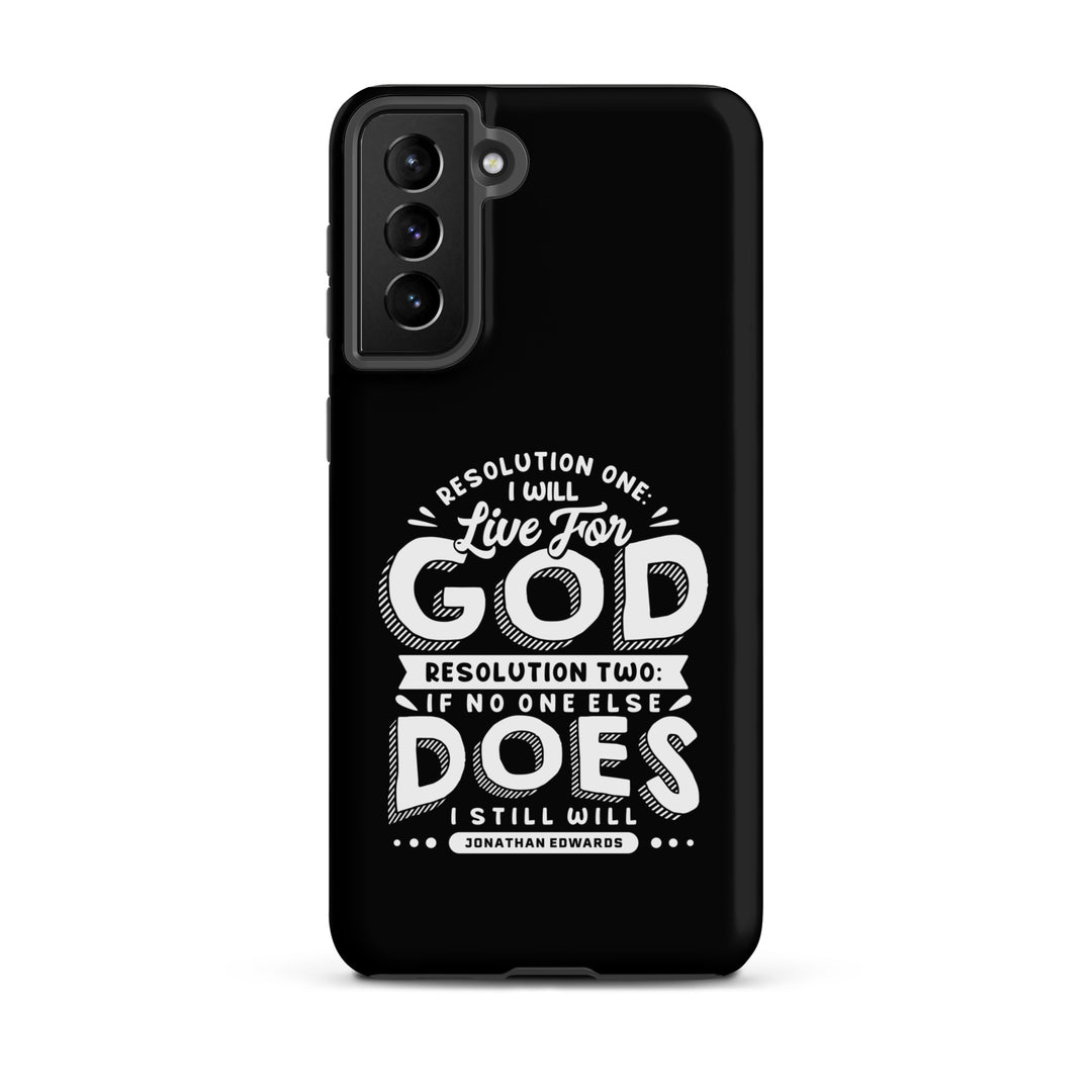 Christian Phone Case Jonathan Edwards Live For God Black for Samsung® Samsung® Phone Cases Matte Samsung Galaxy S21 Plus