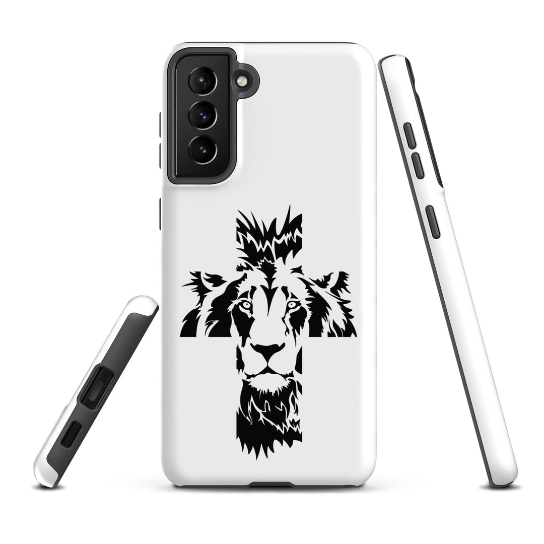 Christian Phone Case Aslan Cross White for Samsung® Samsung® Phone Cases   