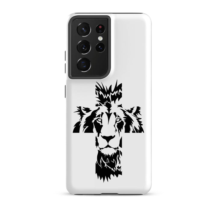 Christian Phone Case Aslan Cross White for Samsung® Samsung® Phone Cases Matte Samsung Galaxy S21 Ultra 
