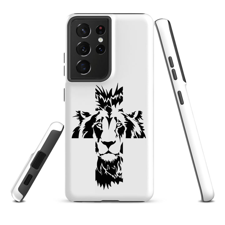 Christian Phone Case Aslan Cross White for Samsung® Samsung® Phone Cases   