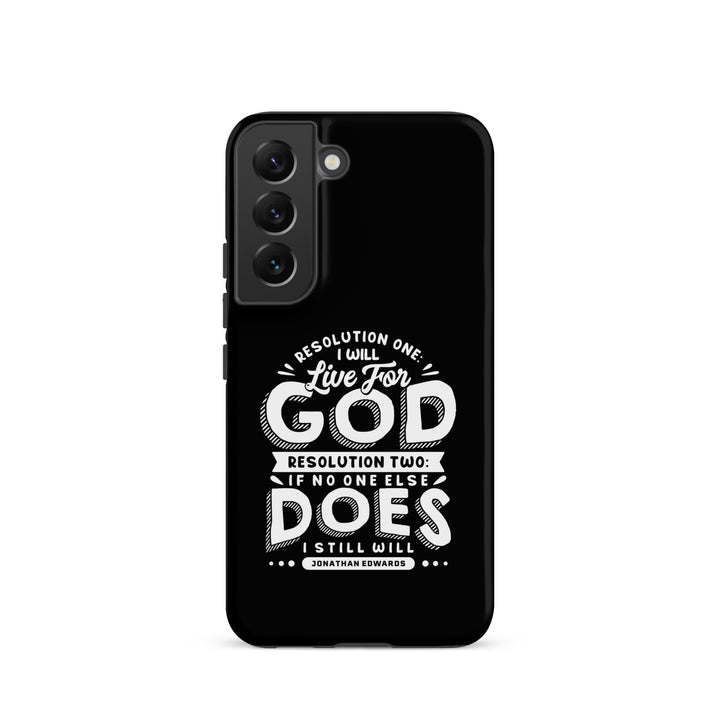 Christian Phone Case Jonathan Edwards Live For God Black for Samsung® Samsung® Phone Cases Matte Samsung Galaxy S22