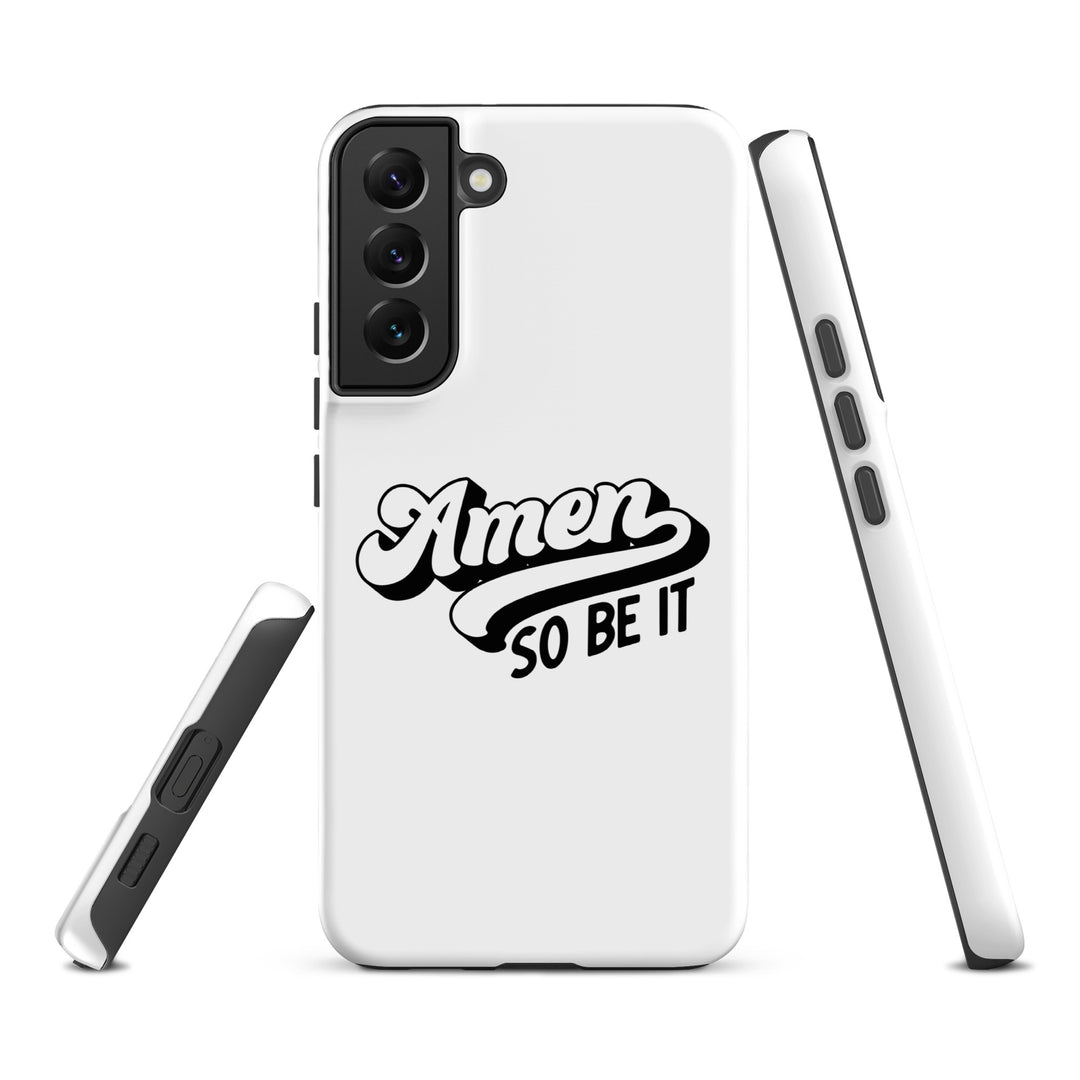Christian Phone Case Amen So Be It White for Samsung® Samsung® Phone Cases   