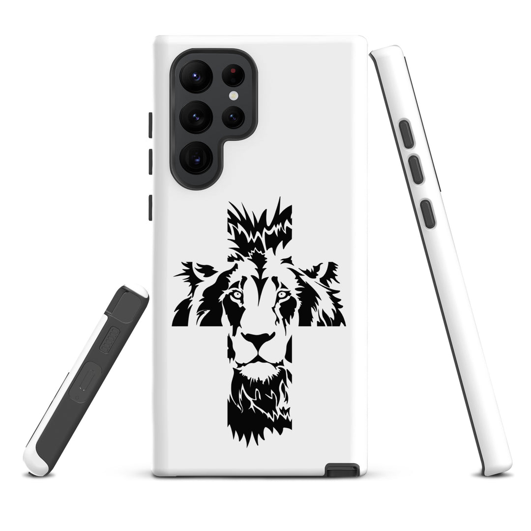 Christian Phone Case Aslan Cross White for Samsung® Samsung® Phone Cases   