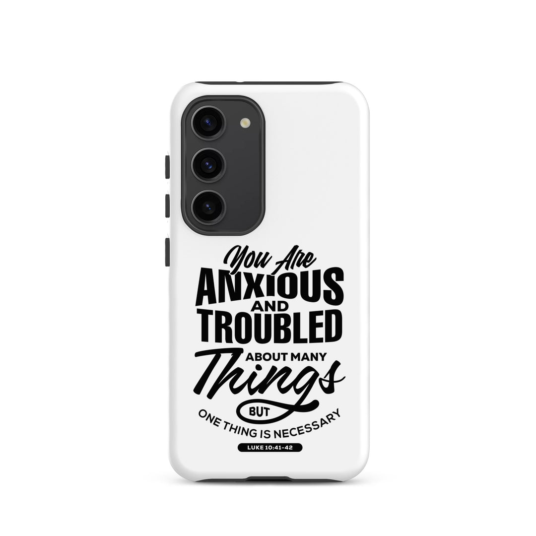 Christian Phone Case Anxious And Troubled White for Samsung® Samsung® Phone Cases Matte Samsung Galaxy S23 