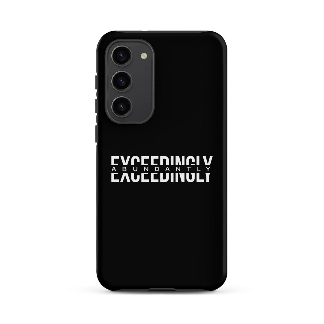 Christian Phone Case Exceedingly Abundantly Black for Samsung® Samsung® Phone Cases Matte Samsung Galaxy S23 Plus 