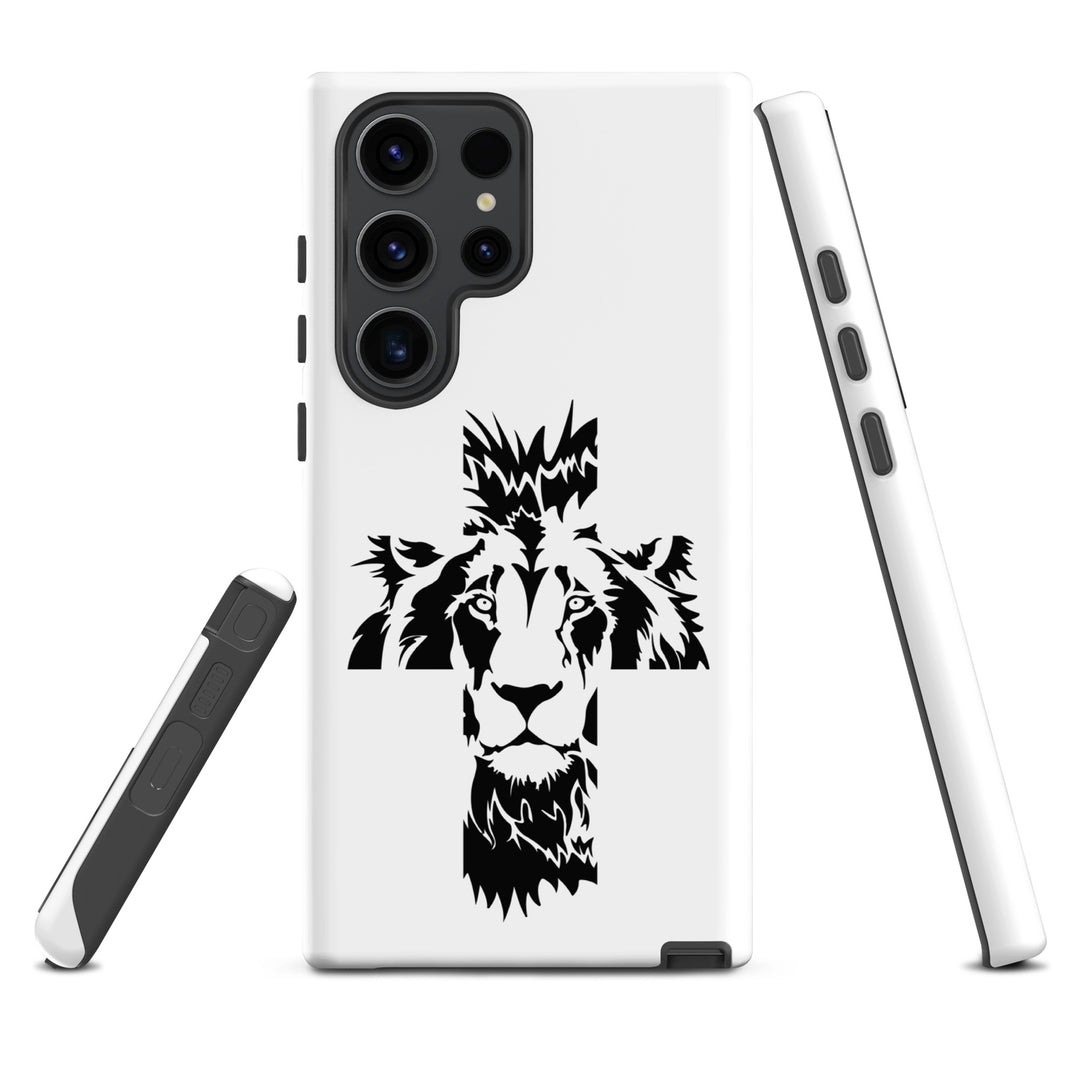 Christian Phone Case Aslan Cross White for Samsung® Samsung® Phone Cases   