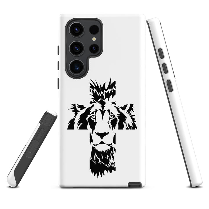 Christian Phone Case Aslan Cross White for Samsung® Samsung® Phone Cases   