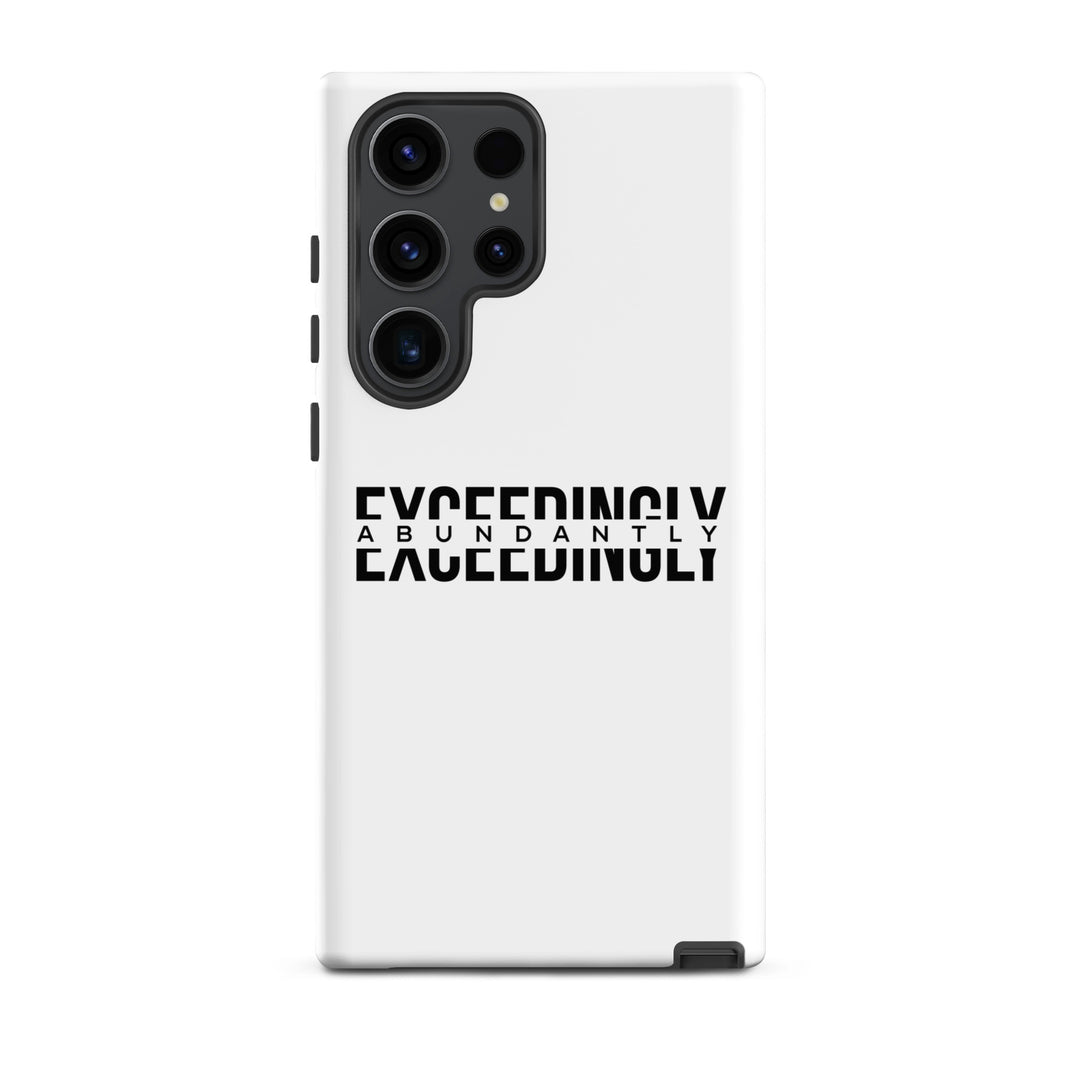 Christian Phone Case Exceedingly Abundantly White for Samsung® Samsung® Phone Cases Matte Samsung Galaxy S23 Ultra 