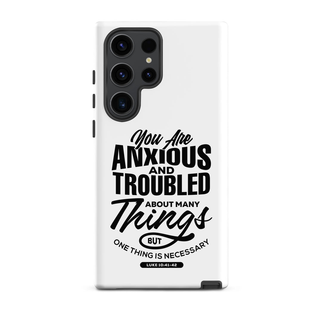 Christian Phone Case Anxious And Troubled White for Samsung® Samsung® Phone Cases Matte Samsung Galaxy S23 Ultra 