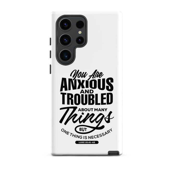 Christian Phone Case Anxious And Troubled White for Samsung® Samsung® Phone Cases Matte Samsung Galaxy S23 Ultra 