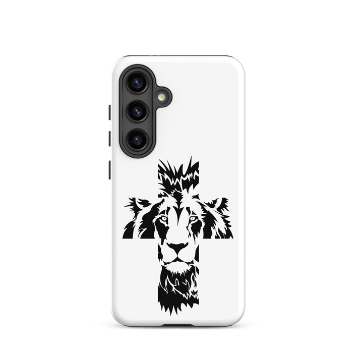 Christian Phone Case Aslan Cross White for Samsung® Samsung® Phone Cases Matte Samsung Galaxy S24 