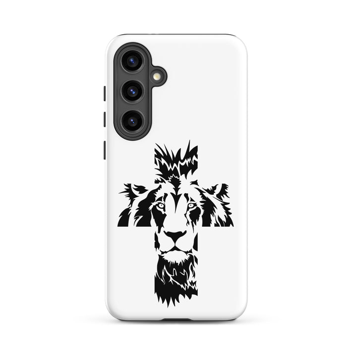 Christian Phone Case Aslan Cross White for Samsung® Samsung® Phone Cases Matte Samsung Galaxy S24 Plus 