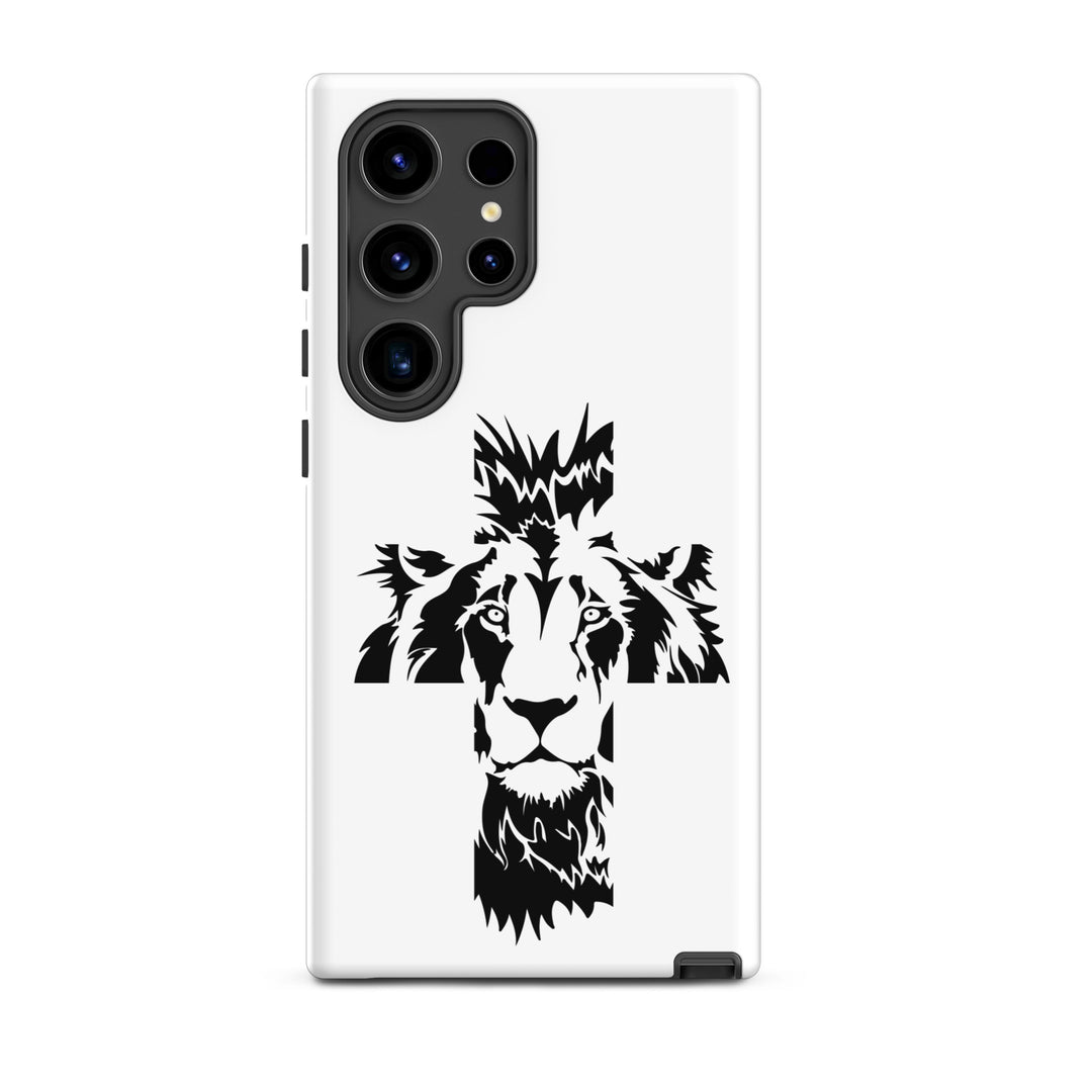 Christian Phone Case Aslan Cross White for Samsung® Samsung® Phone Cases Matte Samsung Galaxy S24 Ultra 