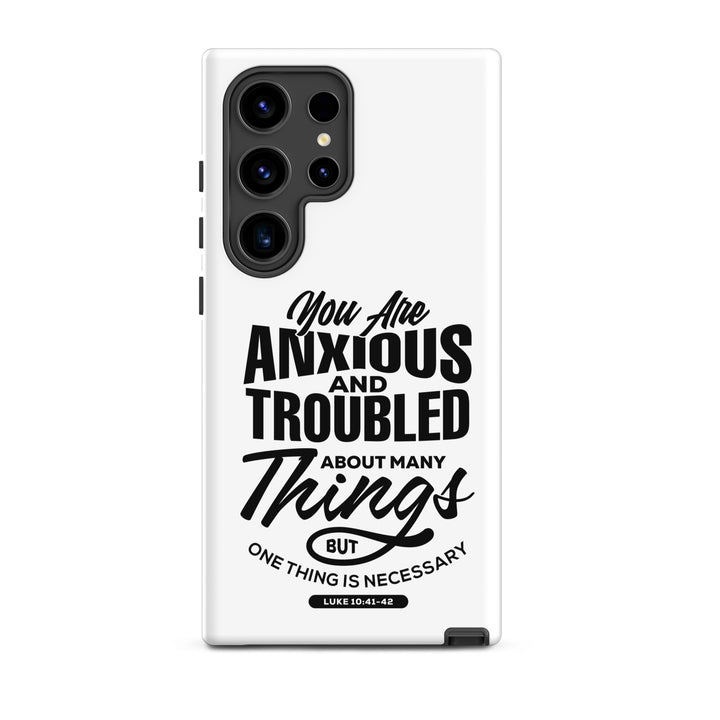 Christian Phone Case Anxious And Troubled White for Samsung® Samsung® Phone Cases Matte Samsung Galaxy S24 Ultra 