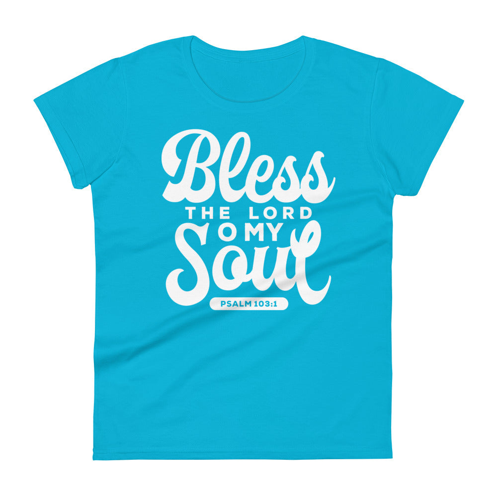 Bless the Lord Women's Tee Women's Tee Caribbean Blue S 