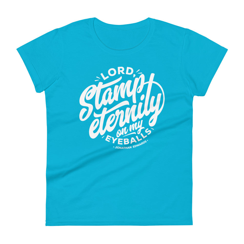 Jonathan Edwards Stamp Eternity Women's Tee Women's Tee Caribbean Blue S