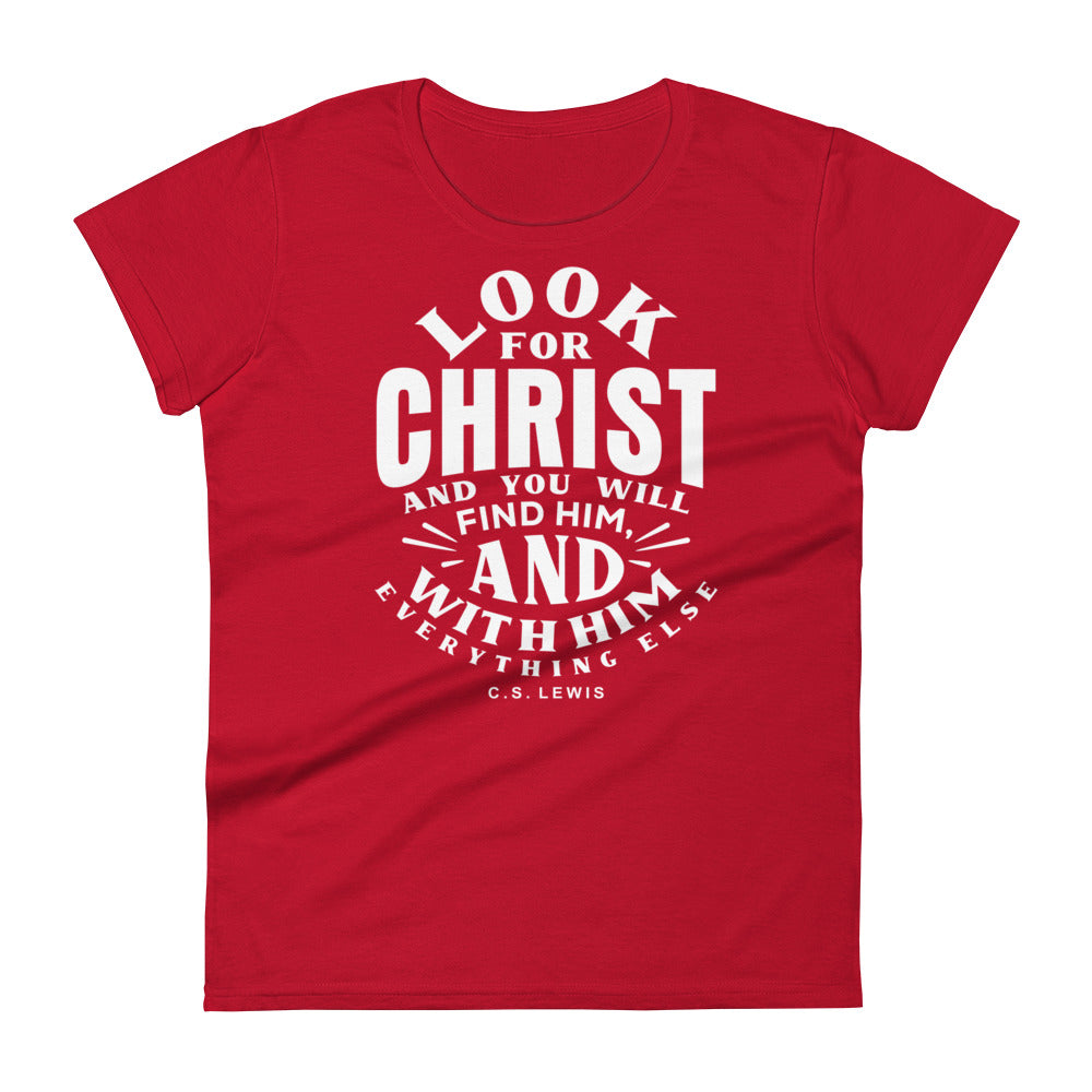 C.S. Lewis Look For Christ Women's Tee Women's Tee True Red S